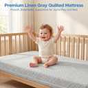 Crib Mattress, Dual-Sided Breathable Baby and Toddler Memory Foam Mattress with Removable and Washable Cover, 100% Knitted Fabric, Fits Standard Cribs and Toddler Beds, 52" x 28" x 5", Grey
