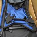 Amazon Basics 35-Inch Large Rolling Duffel Bag for Travel with Wheels and Handle, Durable Ripstop Polyester, 2 Layers of Space, Multiple Interior and Exterior Pockets, Blue