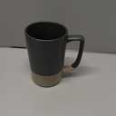 16 OZ Large Coffee Mug, Two Color Combination Big Ceramic Tea Cup with Square Handle with White Speckled for Men Women Restaurant Home Office Hot Drinks, Grey