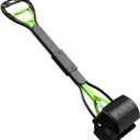 TIMINGILA Pooper Scooper 28" Long Handle Portable Pet Poop Scooper for Large and Small Dogs,High Strength Material and Durable Spring,Great for Lawns, Grass, Dirt, Gravel (Green)