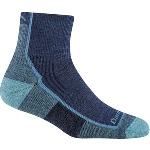 Darn Tough Vermont Hiker Quarter Socks for Women Midweight Merino Wool Women's Hiking Socks (1958) (Medium, Blue Jay)