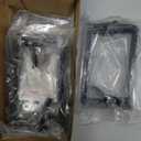VCE Brush Wall Plate Cable Pass Through with Bracket, Decorator Cover for Low Voltage Cables - White, 2-Pack
