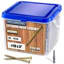 Deck Screws 3 Inch, #10 x 3'', Rust Resistant, Brown Epoxy Coated, Outdoor Screws, Torx/Star Drive, T25 Bit,5lb