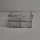 ZHIAI 3 Pack Clear Stackable Cosmetic Organizer with Acrylic Drawers for Cosmetics and Small Items for Dresser, Vanity, Kitchen Cabinet, Pantry, Home Organization and Storage (1long 2 Short)
