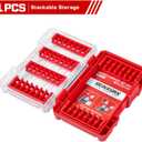Geinxurn 1Pc Red Storage Box Case, small parts box with detachable divider, Screwdriver Bit Set Box