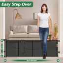 24" Tall X 80" Wide Retractable Baby Gates, Short Dog Gates to Step Over, Reinforced Mesh Pet Gate with Support Rods, Small Puppy Gates for The House, Black