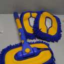 Upgrade Car Wash Brush with Long Handle,Chenille Microfiber Car Cleaning Brush Supplies Kit Car Wash Mop Accessories Car Washing Brush with Scratch-Free Replacement Head(Blue