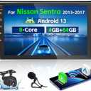 Roinvou 8 Cores 4+64G Android Radio Upgrade for Nissan Sentra 2013-2017, 10.1'' HD Touchscreen with Wireless CarPlay Android Auto GPS Navigation WiFi Backup Camera Mirror Link Bluetooth Mic RDS