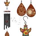 FLAGWIX Sympathy Gifts for Loss of Loved One - Memorial Angel Wind Chimes 32" for Outside - Remembrance & Bereavement Gift Ideas, Condolence Memorial Gifts for Loss of Mom Dad, Ideal for Funeral