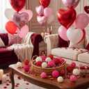 Valentine's Day Vase Bowl Fillers, 24 Pcs Rattan Balls and 2 Packs Rose Dried Flower Potpourri Bags Wicker Balls for Valentines Wedding Party Table Centerpieces Decor(Sphere Shape)