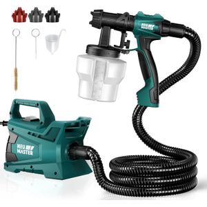 NEU MASTER Paint Sprayer-HVLP Spray Paint Gun, Electric Paint Sprayer Gun with 6FT Airhose, 3 Nozzles for House Painting Furniture Cabinets Wall Ceiling Home Interior and Exterior