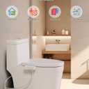 Hibbent 2 Pack Bidet Attachment for Toilet, Non-Electric Dual Nozzle for Frontal & Rear Wash, Adjustable Water Pressure Control, Fresh Water Bidet Toilet Seat, Self Cleaning Water Sprayer, Chrome