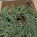 2 PCS 9 FT Artificial Norfolk Pine Garland, Real Touch Christmas Garland, Faux Winter Pine Garland for Fireplace Mantle Table Wall Stair Indoor Outdoor Xmas Holiday Christmas Decorations