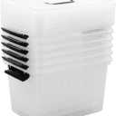 Cand 12 Quart Plastic Latching Box, Clear Storage Bin with Lid, 6 Packs
