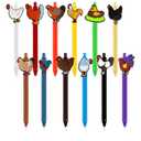 12 Pcs bird Lover Gifts Funny Pens Bulk Roosters Turkey Hen Farm Animal Ballpoint Pens for Chicken Lovers Farm Christmas Party Decor Desk Pet Supplies