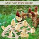 Wooden Chick Perch Stand, Pine Chicks Roosting Bar, Jungle Gym Perch Toys for Chicken Coop & Brooder, Bird Perch for Baby Chicks & Parrots (Large)