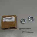 2 Set Trailer Axle Nut Kit Castle Nut Kit- 1 Washer & Cotter Pins Compatible with 1 Shaft Spindle Nut Kit for Trailer, RV and Boats