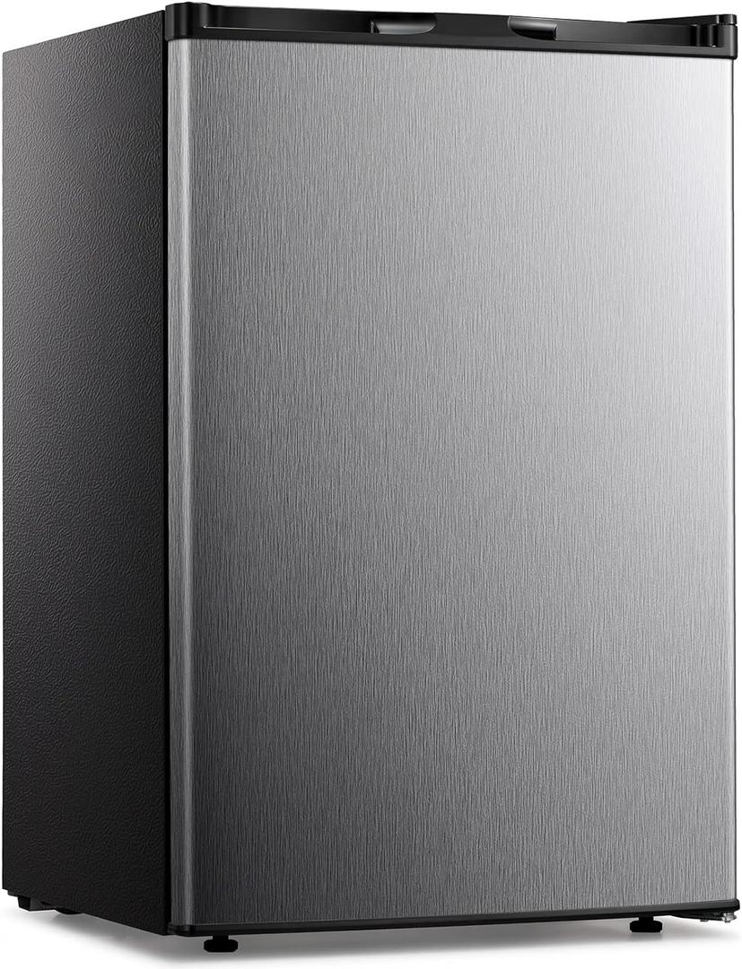 3.2 Cu.Ft Upright Freezer, Energy Saving and Low Noise, 7 Temperature Settings (Silver)