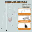 2 in 1 Baby Jumper & Swing, Baby Jumper for Indoor and Outdoor Use, Toddler Swing with Foldable Stand, Stable Bouncer Jumper,White