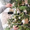 AKATVA Black Christmas Ornaments Set  Vintage Christmas Decor for Tree  Black Christmas Bells  Christmas Tree Ornaments for Holiday Season  Rustic Bells Hanging Ornaments  Set of 10 Pieces (10 pcs Round Shape)