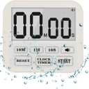 Digital Waterproof Shower Timer Bathroom Kitchen Timer with Strong Magnet and Large 3.2inch LCD Display