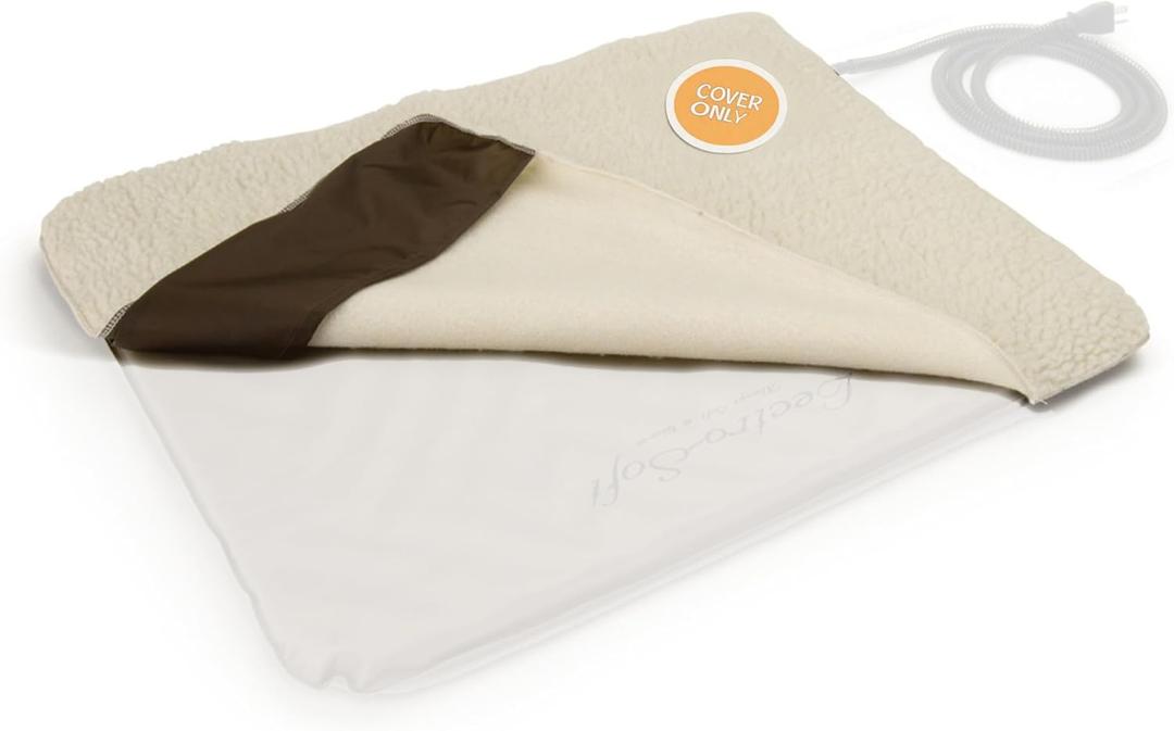 K&H Pet Products Lectro-Soft Outdoor Heated Cat Bed Replacement Cover, Fits K&H Lectro-Soft Small Beds (Heated Bed Sold Separately), Machine Washable Soft Fleece Cover - 18 X 14in