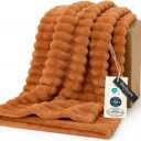 Bedsure GentleSoft Twin Blanket for Couch - Cozy Soft Fall Blankets for Women, Cute Small Throws for Girls, Orange, 60x80 Inches