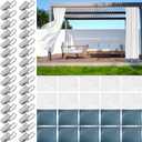 10 Set Outdoor Curtain Weights Upgraded 30 oz High Weighted Sand Bags with 30 Metal Clips for Gazebo Patio Tent Tablecloth 7.5"*8.7" Blue