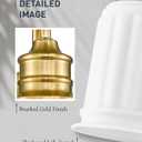 Modern Wall Sconces Set of Two, HWH Brushed Gold Bathroom Vanity Light, Antique Brass Wall Light Fixtures with Frosted White Bell-Shaped Glass, 5HZG106B-2 BG