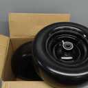 11x4.00-5 Flat Free Lawn Mower Tire and Wheel with Bearing Bore 3/4" or 5/8", 3.4"-4"-4.5"-5" Centered Hub, Smooth Tread Tire for Zero Turn Mowers, 2 Pack