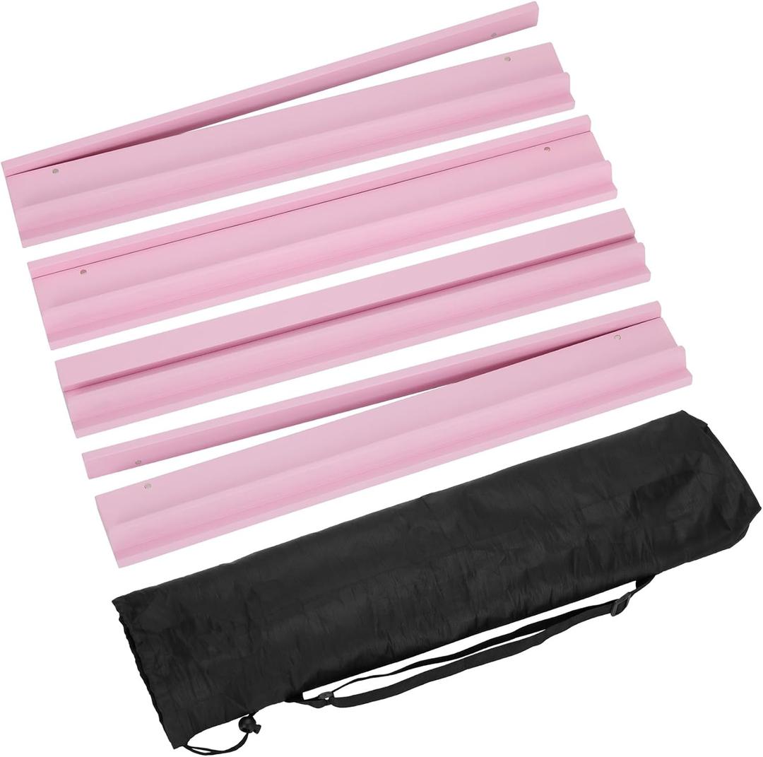 Pink Wooden Mahjong Racks with Pushers 19.68 Inch, 19.68 x 2.55 x 1.06 inches