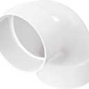 NDS PVC S&D 90 Long-Turn Elbow, 4-Inch, for Hub X Hub Solvent-Weld Connections, for use with 4-Inch Sewer and Drain Pipe, White (1 Count (Pack of 1))