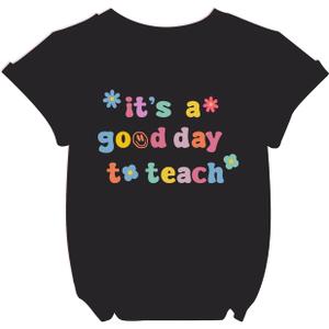 Kindergarten Shirt for Girls Boys First Day of School Tshirt Cute Little Kids Back to School Tee Tops (Black)