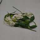 Briful 33'' Real Touch Artificial Flowers Sprays Set of 3 Fake Gloriosa Superba Flowers, White Faux Flame Lily Flowers Bouquets Floral Arrangeme