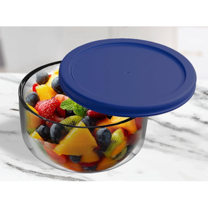 Replacement Lids for Pyrex Glass Food Storage Containers Round (2) 7202-PC 1 Cup Blue