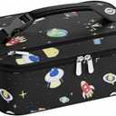 2 x Small Lunch Box Insulated Lunch Bag for Women Men, Bento Kids Lunch Box, Compact Portable Thermal Meal Cooler Bags with Buckle Handle for Work & School, Spaceman 5L