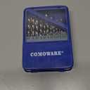 COMOWARE Drill Bit Sets for Metal- 19 Pcs Straight Shank M2 HSS Drill Bits for Stainless Steel, Cast Iron, Plastic and Wood
