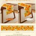 3 x Pumpkin Sunflower Fall Table Runner - 13"72" Plaid Thanksgiving Table Runner for Fall Decor, Seasonal Harvest Autumn Thanksgiving Decorations for Home, Dining Room, Kitchen, Parties