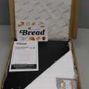 Corner Bread Box for Kitchen Countertop, Black Bread Storage Container for Homemade Bread, Two Layer Breadbox under Cabinet Mount, Large Bread Holder for Kitchen Counter, Pantry Shelf