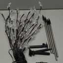 TAILERRI Solar Christmas Pathway Lights for Outside, 4 Pack Artificial Tree Snowflake Stake Lights, Waterproof Christmas Decorations for Yard Garden Patio Party Winter Decor (Multi-Colored)