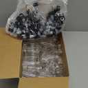 Irenare 100 Pcs 1 oz Squeeze Clear Sauce Bottles with Twist Cap Lids Empty Small Round Plastic Bottles for Oil, Liquids, Paint, Condiment Dispenser, Tattoo Ink, Hair Applicator, Crafts