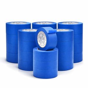 Made in USA Blue Painters Tape - 3 inch x 60 yds. (24 Pack) Thick & Wide Masking Tape for Safe Wall Painting, Building, Remodeling, Labeling, Edge Finishing