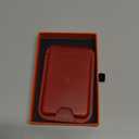 SHIELDON Genuine Leather Strong Magnetic Card Holder for MagSafe, Phone Wallet Stand, Angle Adjustment RFID Blocking 6 Cards Magnet Wallet Compatible with iPhone 17/16/15/14/13/12 Series - Red