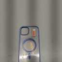 for iPhone 14 Case Clear Mag Safe, Ultra Thin Slim Cover Magnetic Compatible with Magsafe Phone Case for Women Men Girl, Cute Soft TPU Silicone & Transparent Hard Plastic, Light Blue