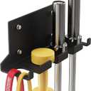 POWER GUIDANCE Olympic Barbell Hanger,Garage Gym Bar Wall Rack,Vertical Barbell Mount Rack,Space Saving Commercial or Home Gym Accessory (Black 4Hook)