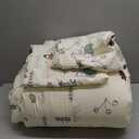 Jumeey Bear Comforter Set Twin Toddlers Boys Girls Cartoon Bedding Sets Cotton Fox Rabbit Animal Print Comforter Sets Twin Woodland Forest Theme Comforter Sets 3 Piece Kids Quilt Blanket Twin Size