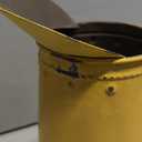 APSOONSELL French Style Shabby Chic Vase Metal Flower Vase Vintage Jug Rustic Farmhouse Decor for Home, Yellow, 4.72"L x 4.72"W x 8.26"H