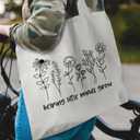 Floral Teachers Canvas Tote Bag, Teacher Appreciation Gifts, Floral Teachers Shoulder Bag, Shoulder Bag for Women, Teacher Gifts from Students