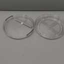 LAMU 2 Tier Lazy Susan Turntable Organizer 9.25'' Rotating Spice Rack Organization for Cabinet, Kitchen, Pantry, Countertop, Bathroom, Vanity, Medicine Cabinet Organizer, Clear