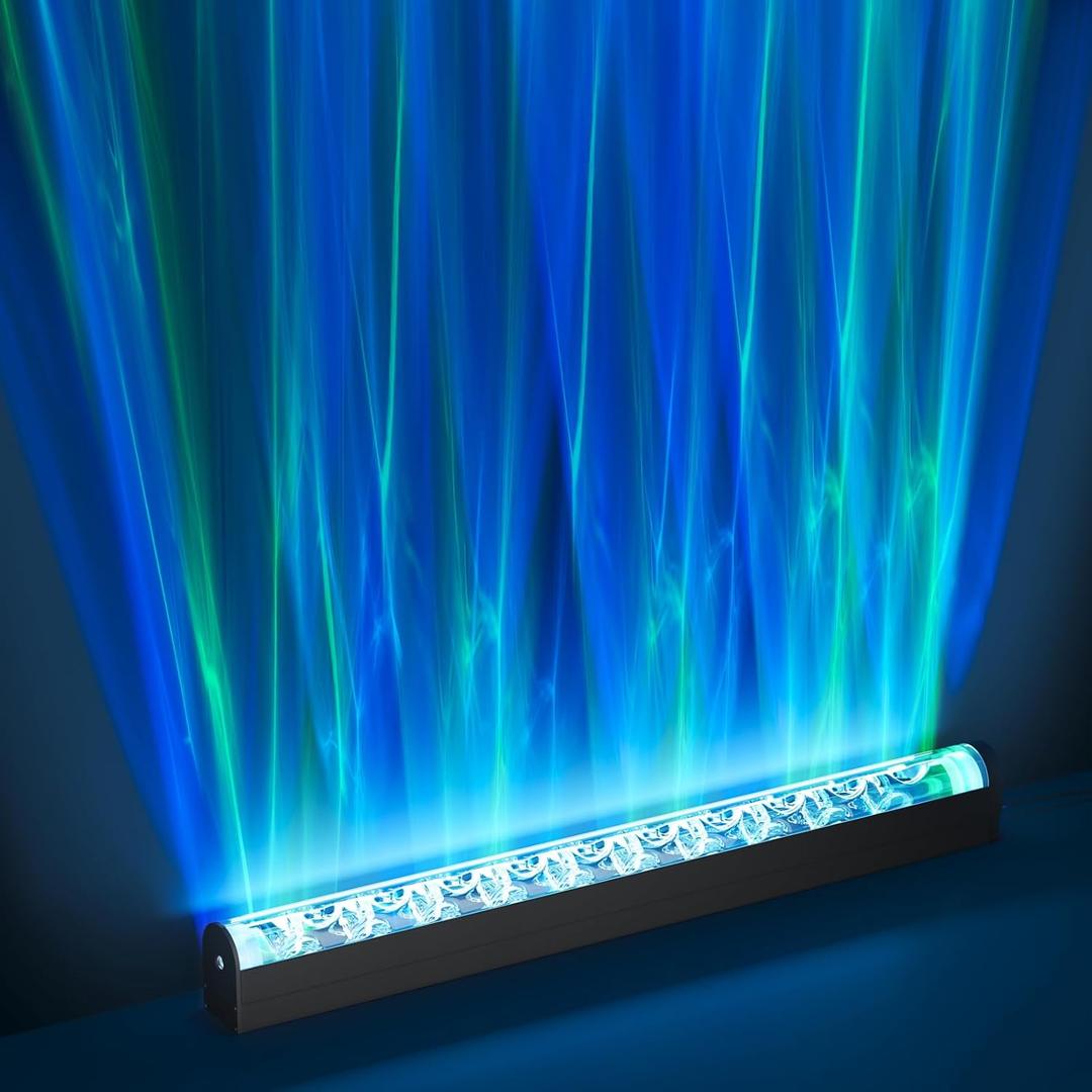 TACAHE Dynamic Wave Wall Light - Flowing Water Visual - RGB + 6000K Solid Color - Light Effects & Music Sync - APP & Remote Control - Indoor Enhance Ambient Lamp - 30W - 39 Inch - 1 Pack